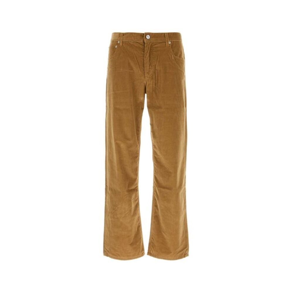Etro Men Camel Stretch Corduroy Pant